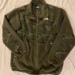 The North Face Green Zip Up Fleece with Camp Accents